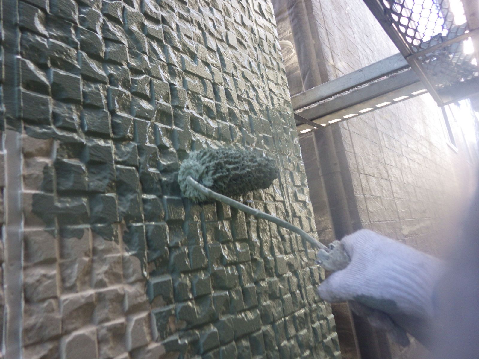 川崎市中原区　N様邸　外壁・屋根塗装工事～グリーン系～