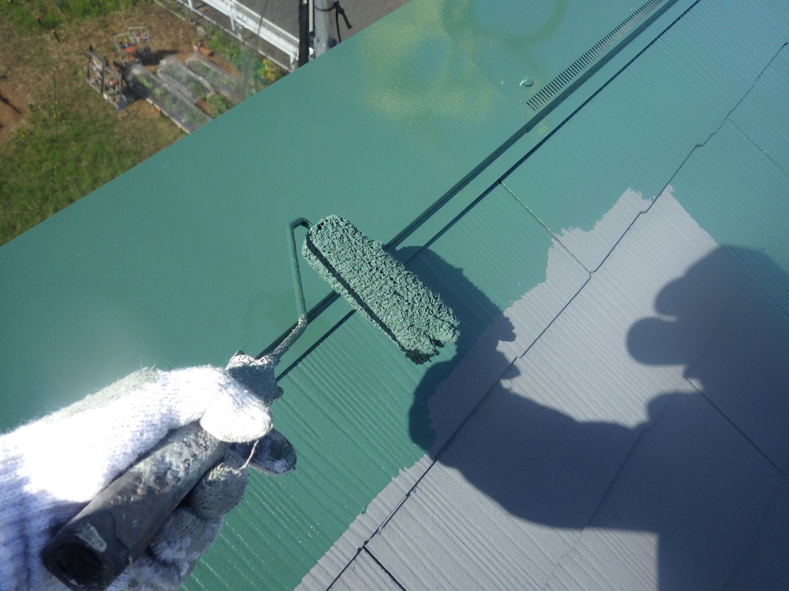 川崎市中原区　N様邸　外壁・屋根塗装工事～グリーン系～