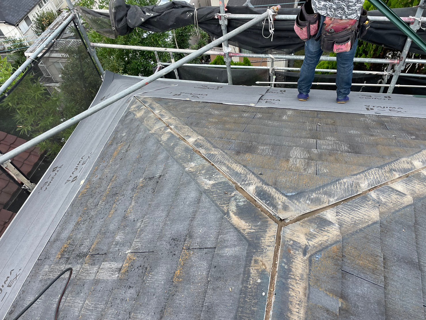 川崎市宮前区　T様邸　外壁塗装工事・屋根カバー工事～クリーム・ブルー系～