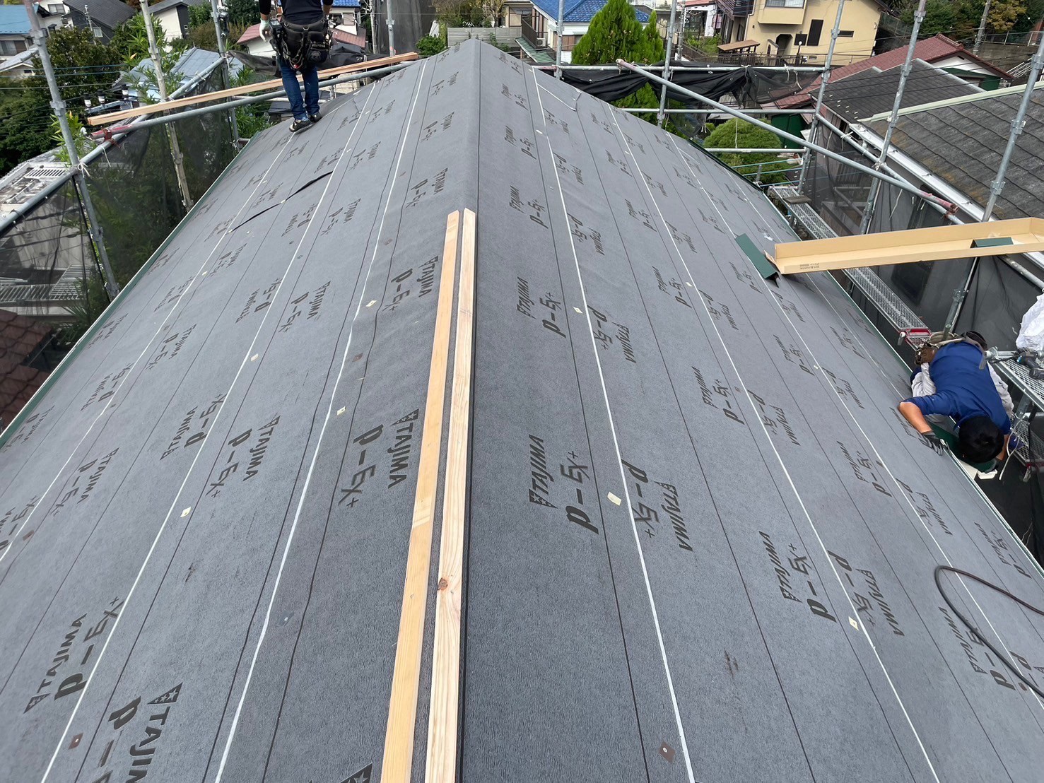 川崎市宮前区　T様邸　外壁塗装工事・屋根カバー工事～クリーム・ブルー系～