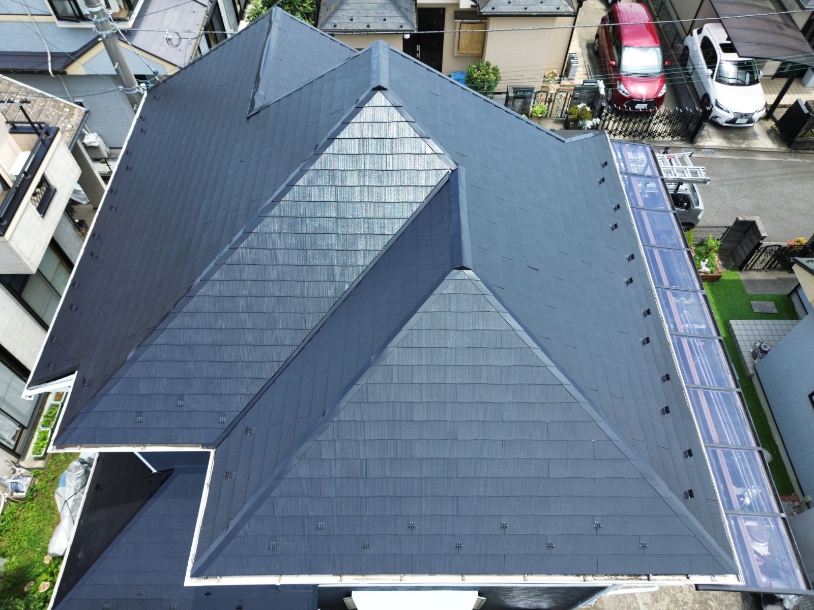 川崎市麻生区　I様邸　外壁・屋根塗装工事～ブラック系～