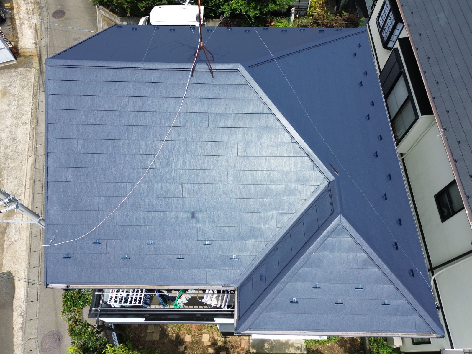 川崎市多摩区　O様邸　外壁塗装工事・屋根カバー工事～ライトブルー系～