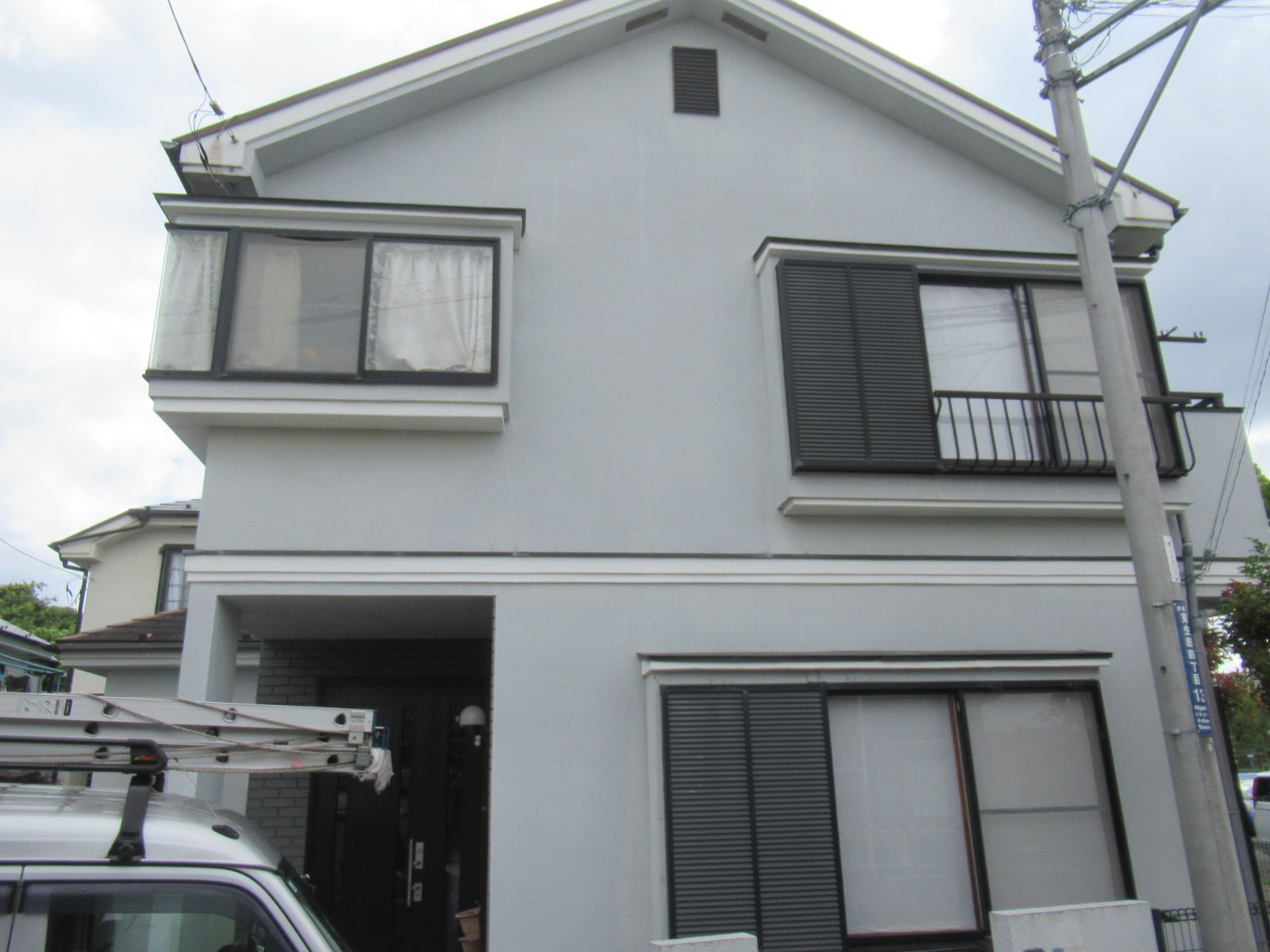 川崎市多摩区　O様邸　外壁塗装工事・屋根カバー工事～ライトブルー系～