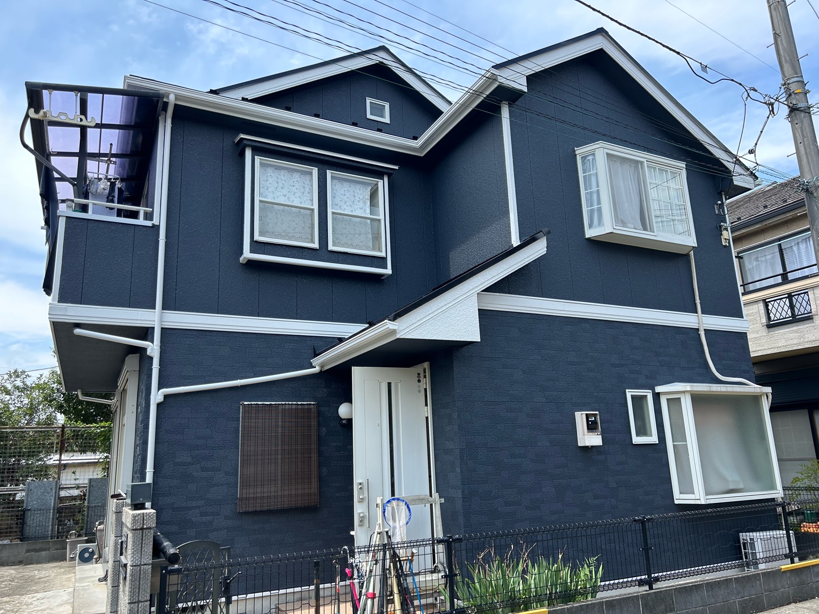 川崎市麻生区　I様邸　外壁・屋根塗装工事～ブラック系～