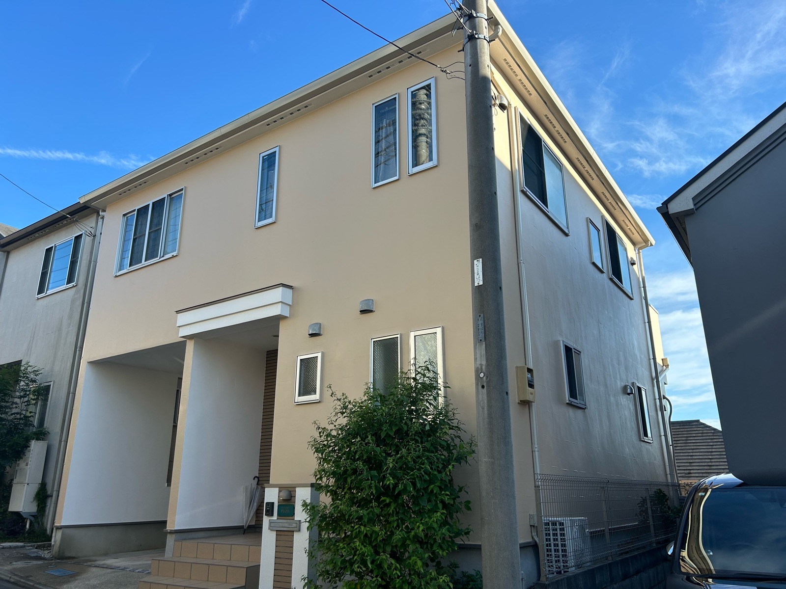 川崎市宮前区　F様邸　外壁・屋根塗装工事～ベージュ系～