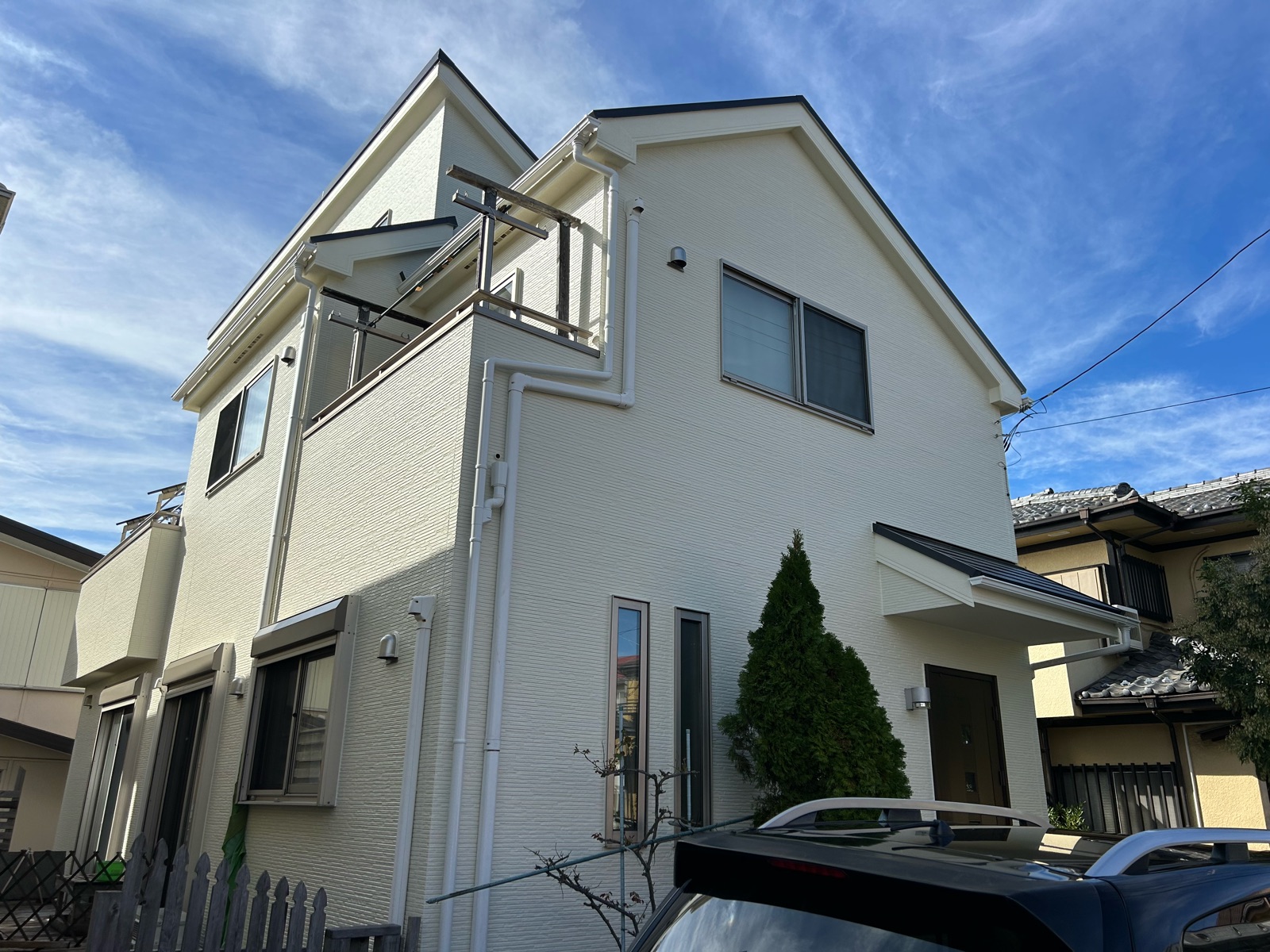 川崎市宮前区　N様邸　外壁・屋根塗装工事～ホワイト系～