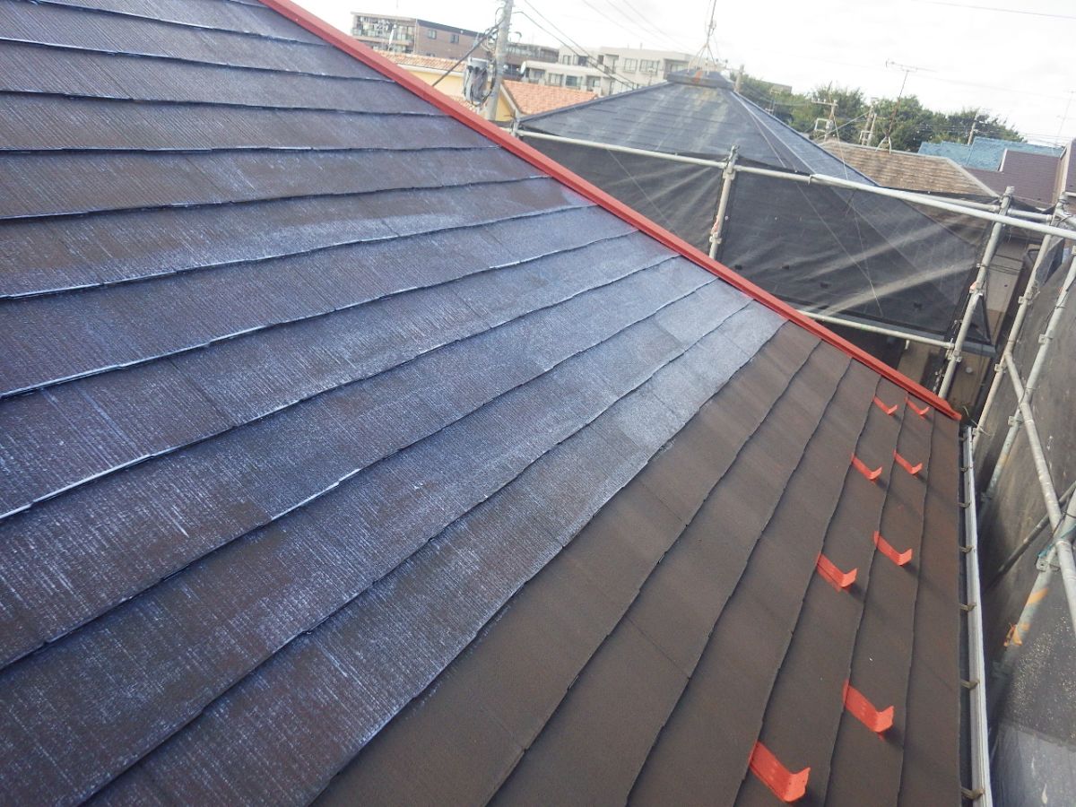 川崎市宮前区　M様邸　外壁・屋根塗装工事～ホワイト・ライトグリーン系～