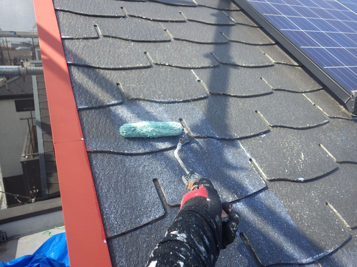 横浜市緑区　E様邸　外壁・屋根塗装工事～ホワイト・ブラック系～