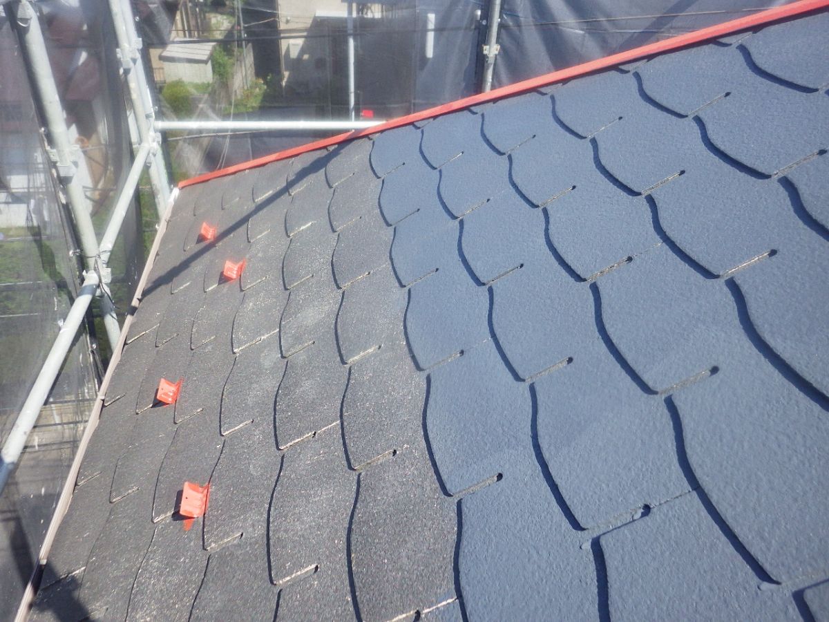 横浜市緑区　E様邸　外壁・屋根塗装工事～ホワイト・ブラック系～