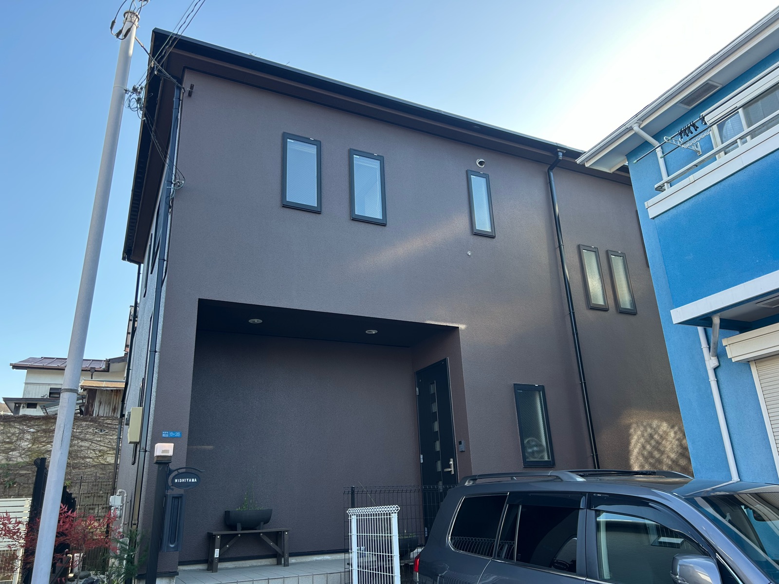 川崎市宮前区　N様邸　外壁塗装工事～茶系～