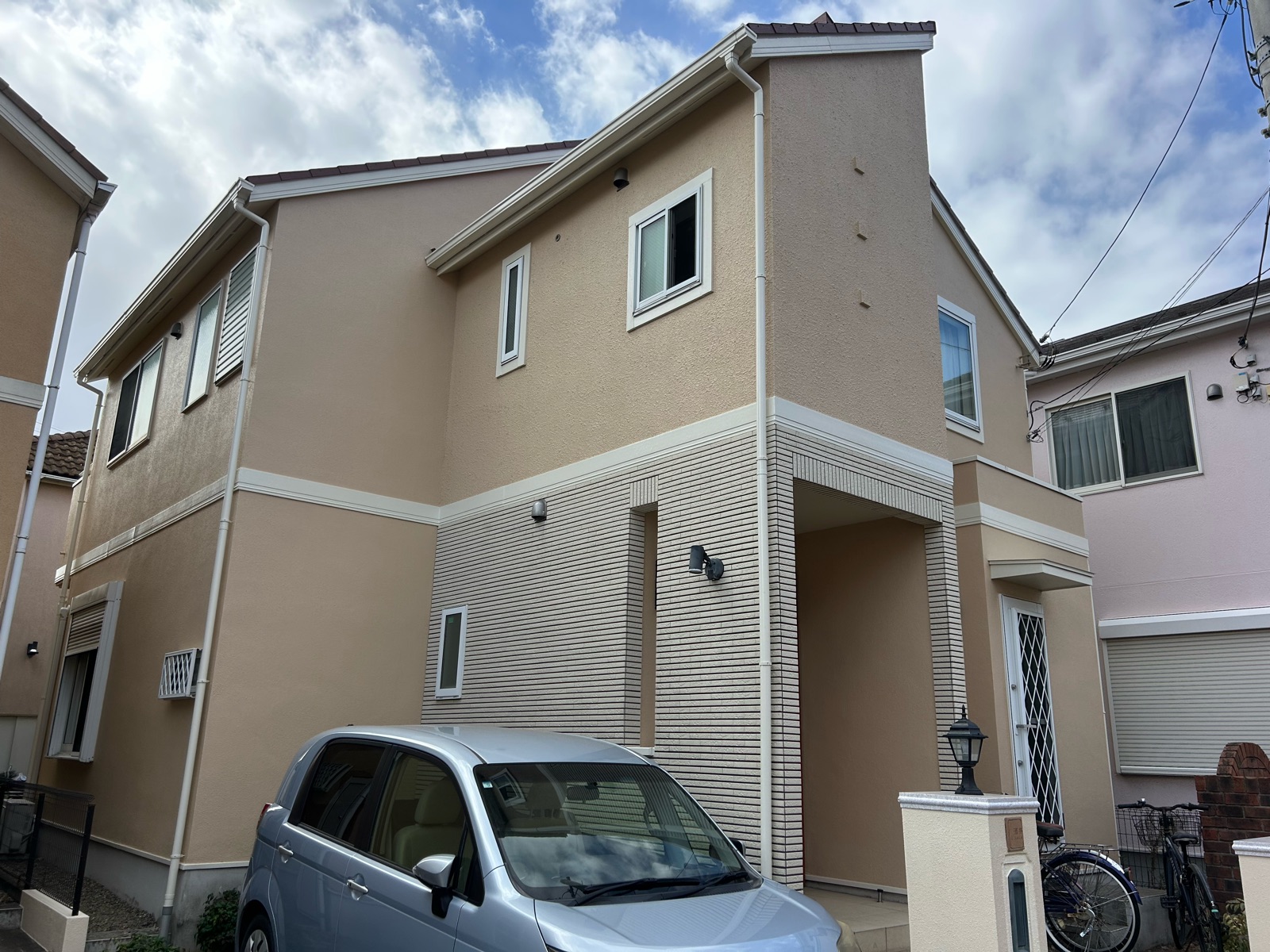 川崎市高津区　S様邸　外壁・屋根塗装工事～ベージュ系～