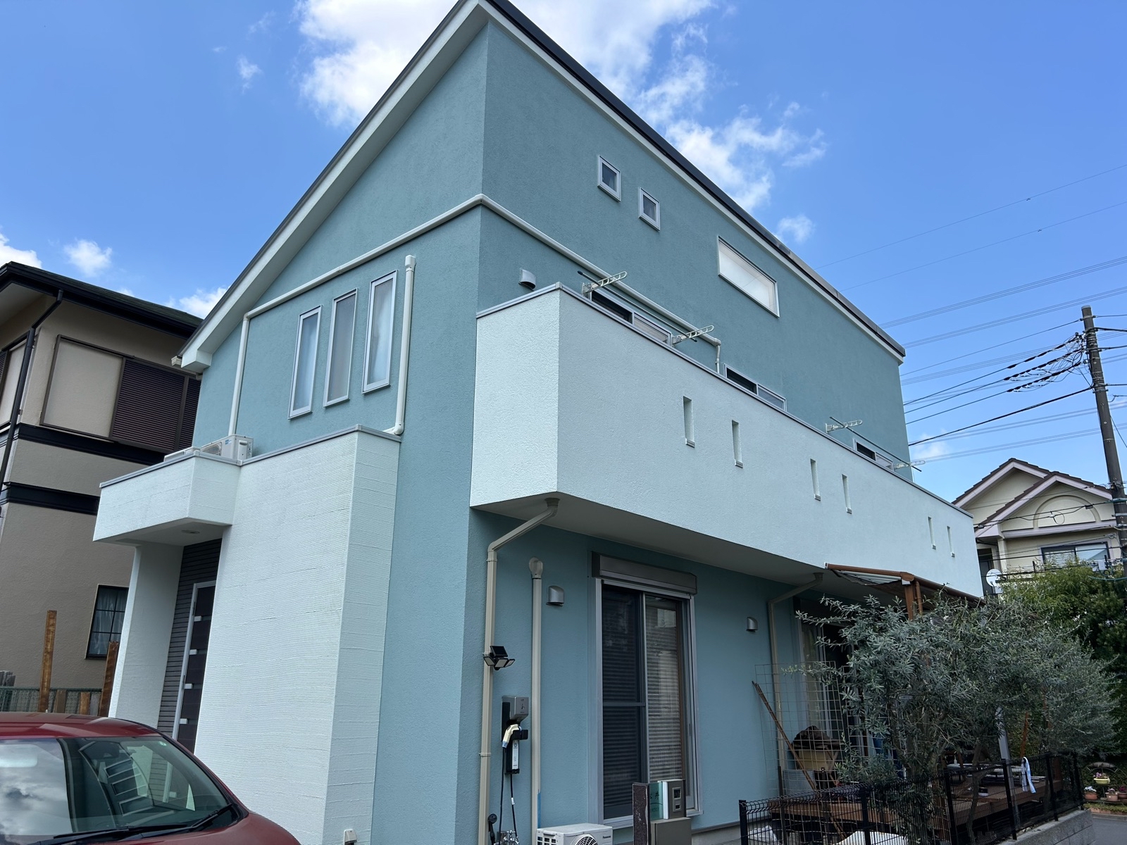 川崎市麻生区　M様邸　外壁・屋根塗装工事～グリーン系～