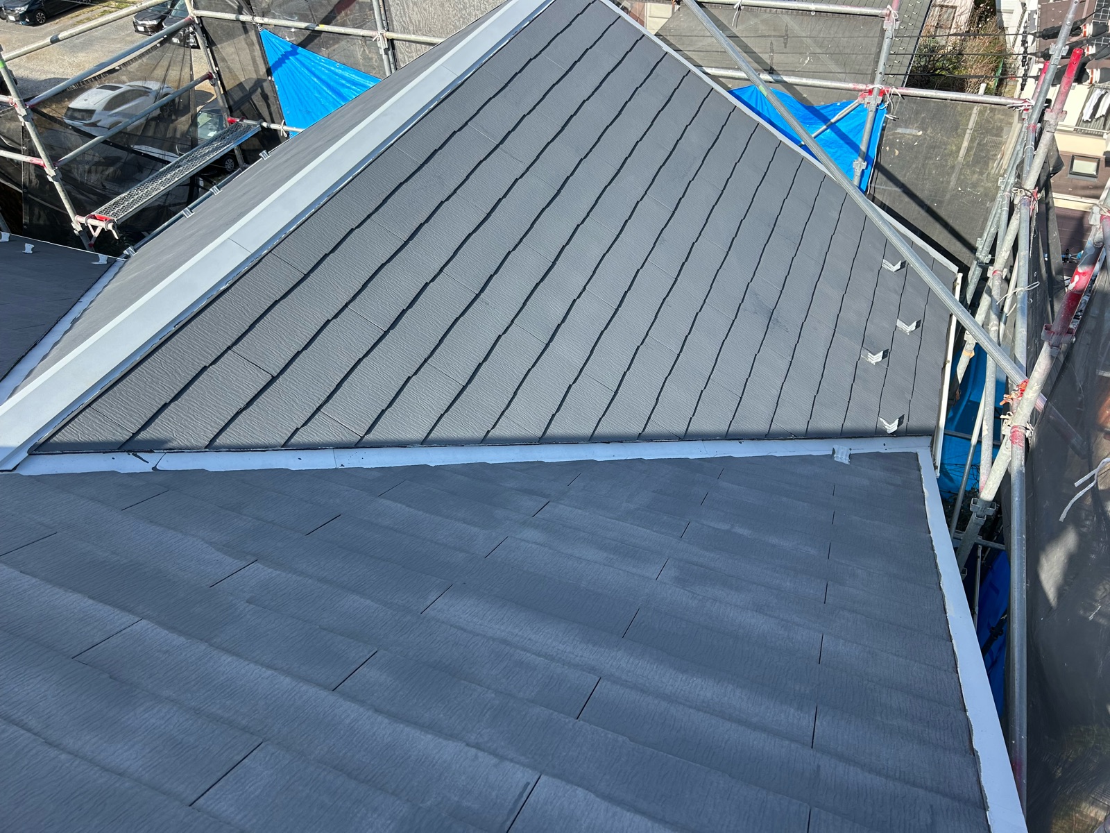 川崎市宮前区　Y様邸　外壁・屋根塗装工事～ホワイト・茶系～