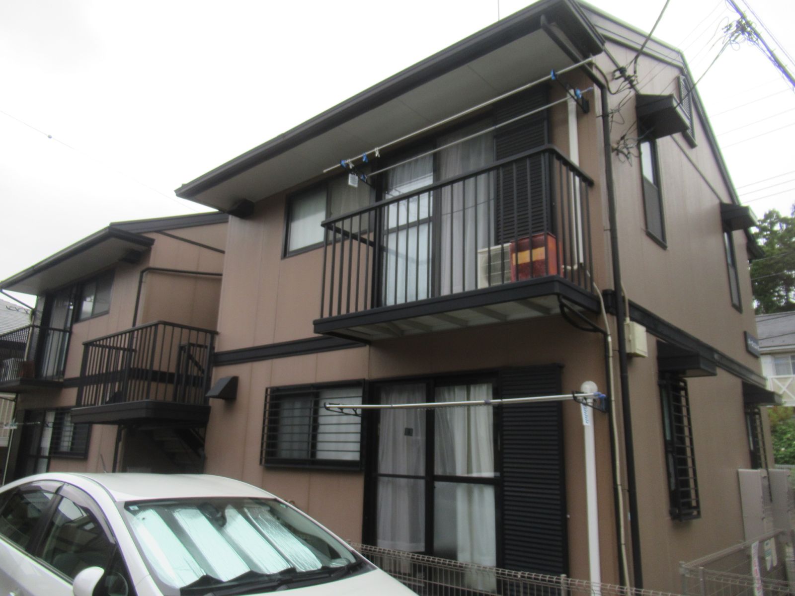 川崎市多摩区　HアパートA・B様　外装修繕工事～ホワイト・グレー系～