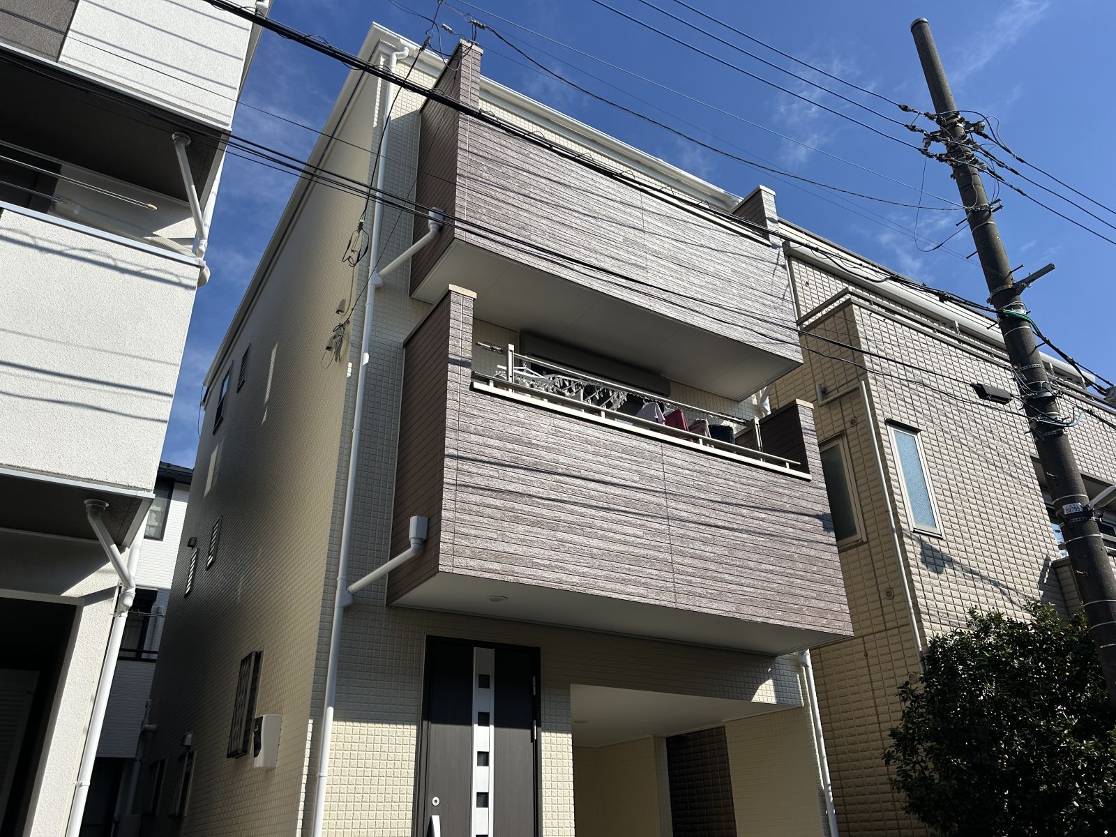 川崎市高津区　N様邸　外壁・屋根塗装工事～ベージュ・茶系～