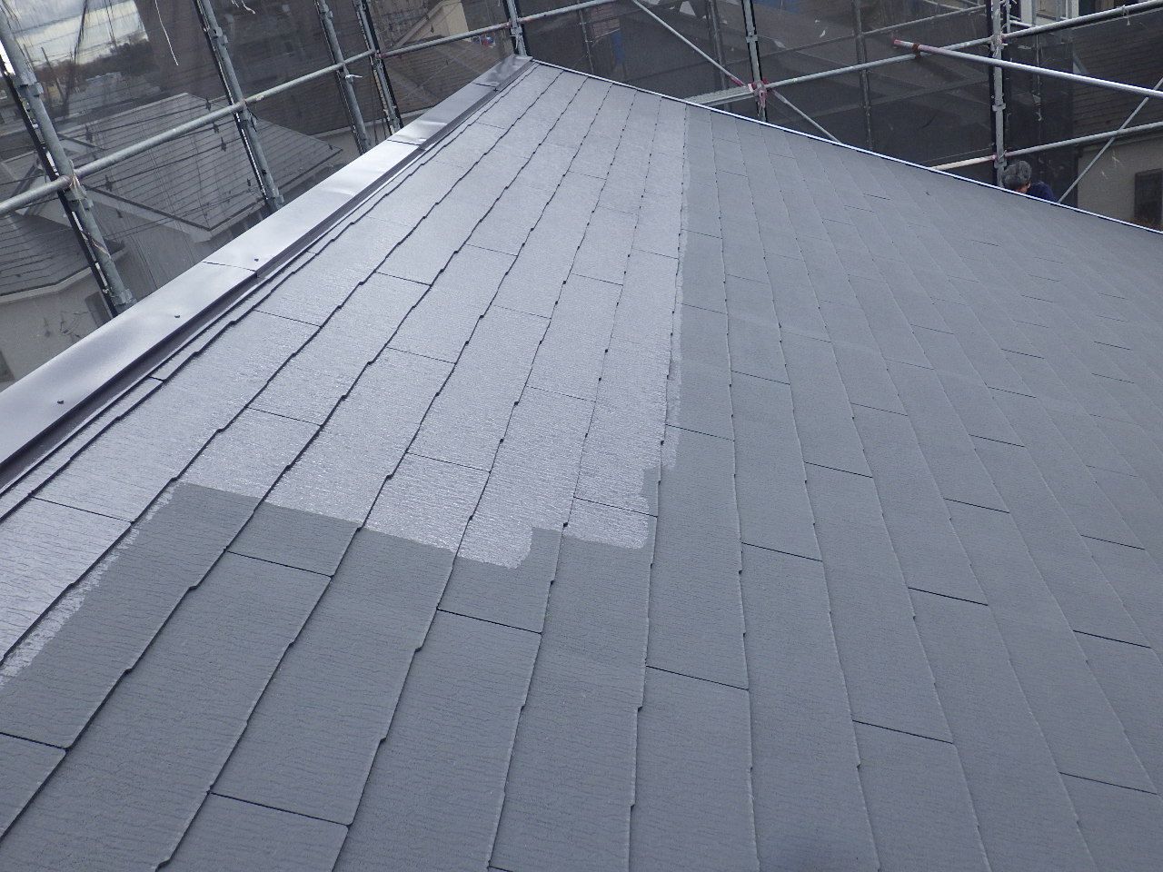 川崎市麻生区　M様邸　外壁・屋根塗装工事～グリーン系～