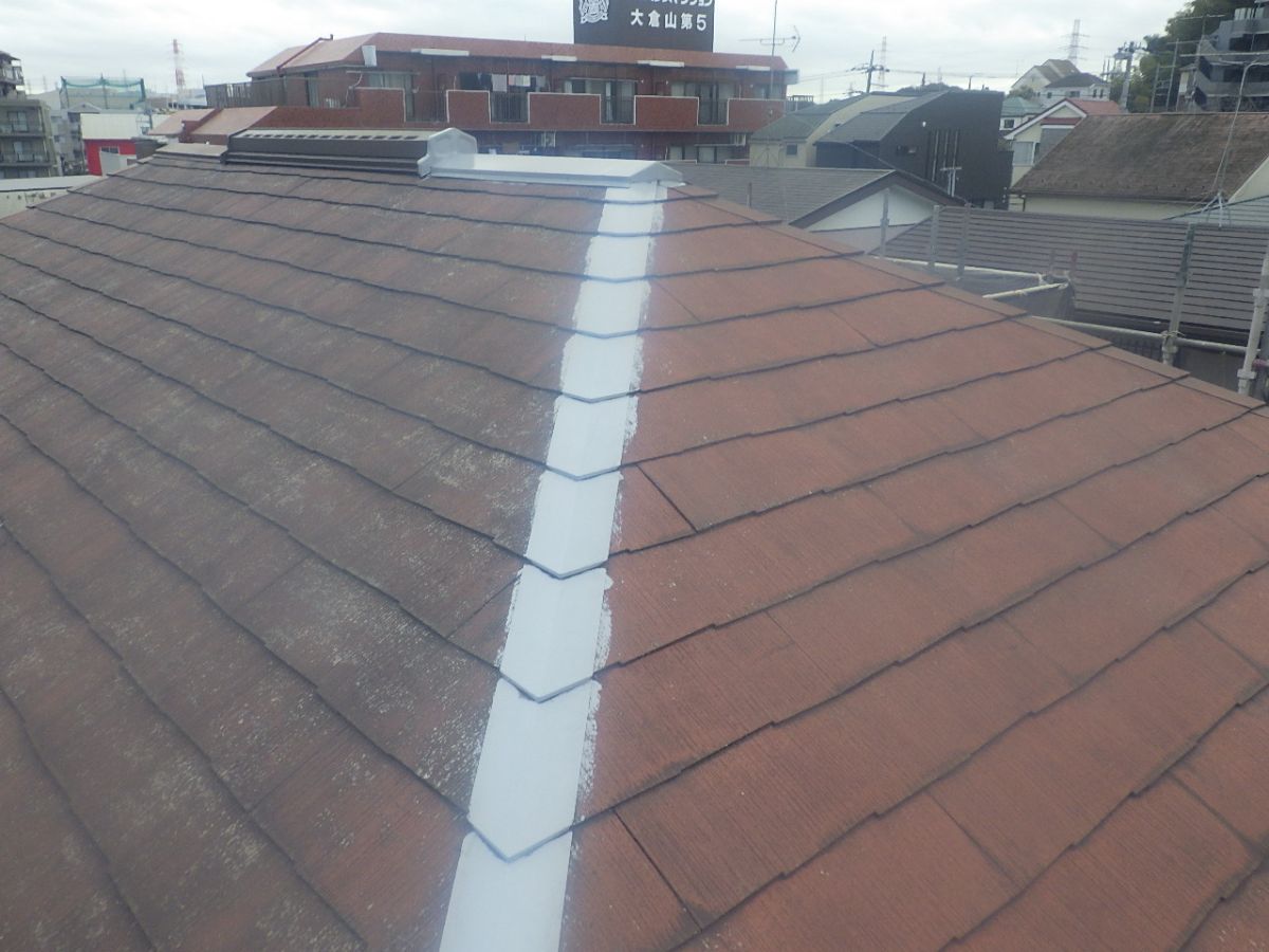 横浜市港北区　S様邸　屋根塗装工事～ダークグレー系～