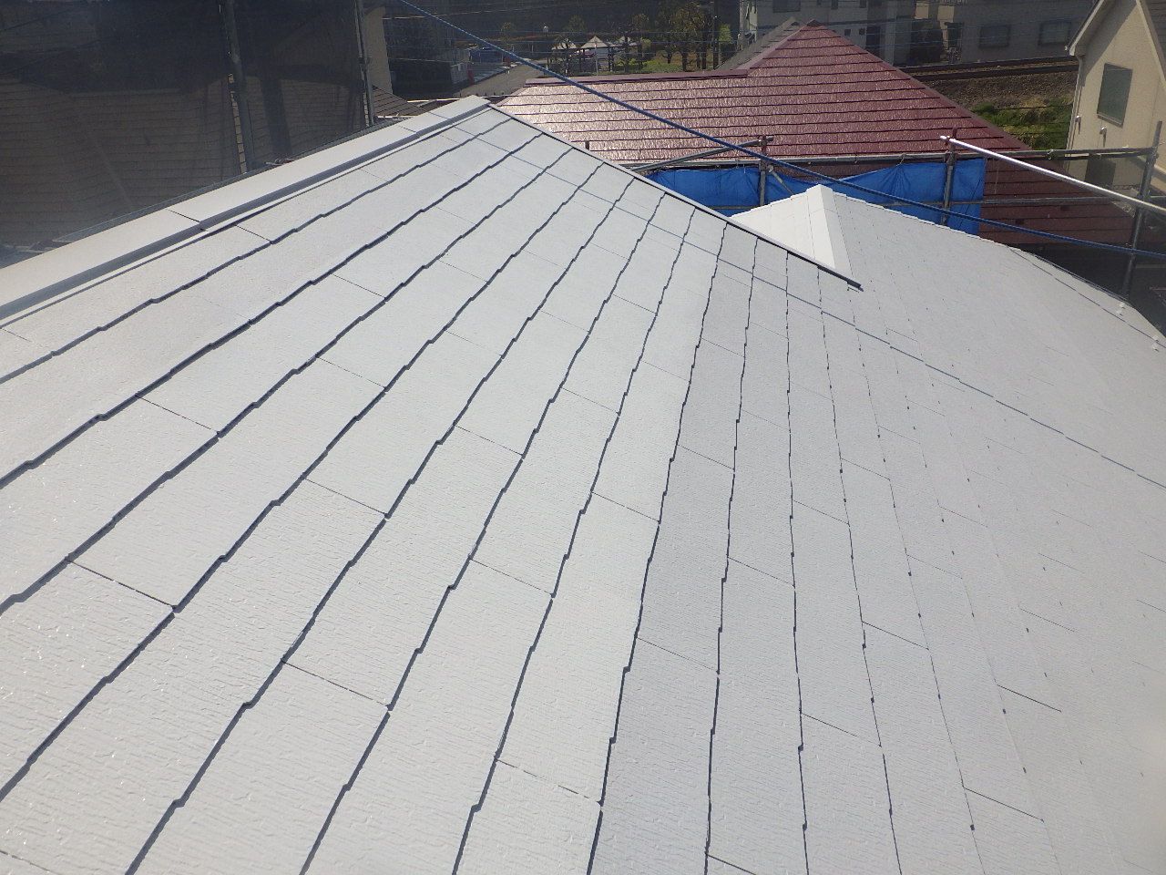 川崎市麻生区　T様邸　外壁・屋根塗装工事～グレイ・ブルー系～