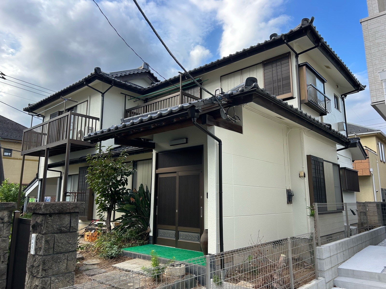 川崎市宮前区　K様邸　外壁塗装工事/住まいの雰囲気を活かしたクリーム系カラー